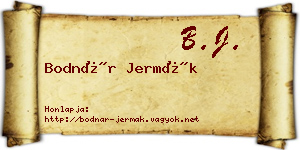 Bodnár Jermák névjegykártya